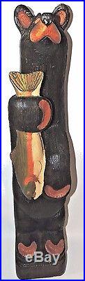 Big Sky Carvers Jeff Fleming Hand-Carved Black Bear Sculpture 33 Tall
