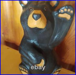 Big Sky Carvers Jeff Fleming Mikey Bearfoots Pine Wood Carved Bear Sculpture
