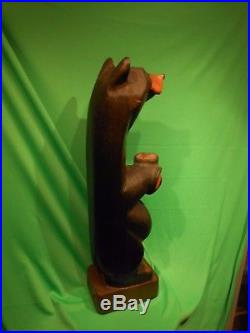 Big Sky Carvers/Jeff Fleming Solid Wood Bear Fisher without pole
