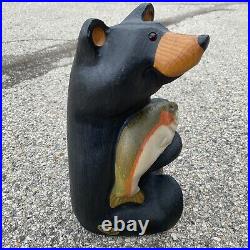 Big Sky Carvers Jeff Flemming Bearfoot Bear 15 Hand Carved Wood Free Shipping