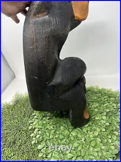 Big Sky Carvers Jeff Flemming Bearfoot Bear 15 Hand Carved Wood Shelf Sitter