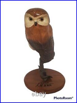 Big Sky Carvers K. W. White Masters Conservation Edition Woodcarving Owl 117/300