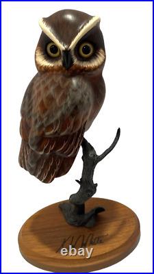 Big Sky Carvers K. W. White Masters Edition Woodcarving Owl # 104/1250 USA