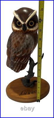 Big Sky Carvers K. W. White Masters Edition Woodcarving Owl # 104/1250 USA