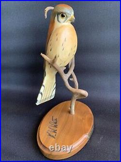 Big Sky Carvers, K. W. White No Small Wonder Hawk Wood Carving by Ken White
