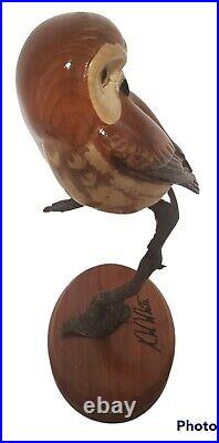 Big Sky Carvers K. W White Owl Masters Conservation Edition Woodcarving 117/300