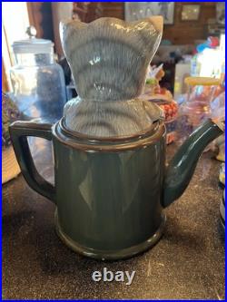 Big Sky Carvers Kennikats Cat Kitten In Teapot Cookie Jar