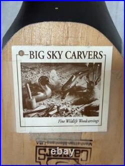 Big Sky Carvers Kristy Jones Mallard Duck Decoy Signed Montana Wood Carving