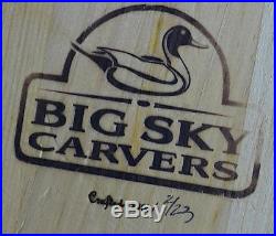 Big Sky Carvers Large Carved Handpainted Wood Duck Goose Signed Kissy Durham