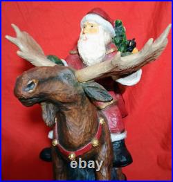 Big Sky Carvers Large Christmas Santa Rocky Mtn. Reindeer by Stuart Bond