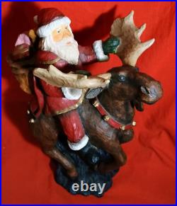 Big Sky Carvers Large Christmas Santa Rocky Mtn. Reindeer by Stuart Bond