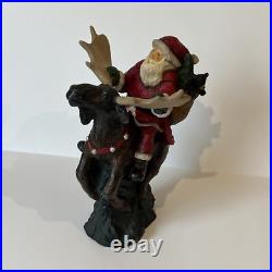 Big Sky Carvers Large Christmas Santa Rocky Mtn. Reindeer by Stuart Bond