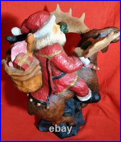 Big Sky Carvers Large Christmas Santa Rocky Mtn. Reindeer by Stuart Bond