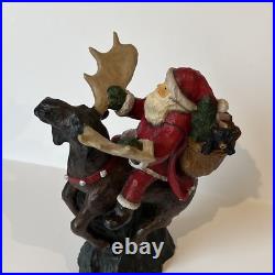 Big Sky Carvers Large Christmas Santa Rocky Mtn. Reindeer by Stuart Bond