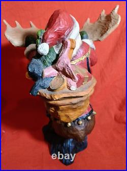 Big Sky Carvers Large Christmas Santa Rocky Mtn. Reindeer by Stuart Bond