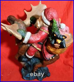 Big Sky Carvers Large Christmas Santa Rocky Mtn. Reindeer by Stuart Bond