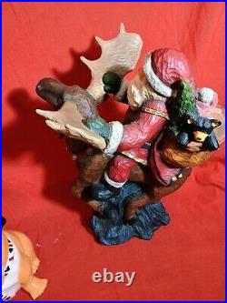 Big Sky Carvers Large Christmas Santa Rocky Mtn. Reindeer by Stuart Bond