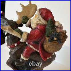 Big Sky Carvers Large Christmas Santa Rocky Mtn. Reindeer by Stuart Bond