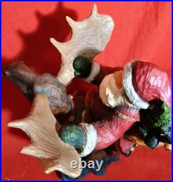 Big Sky Carvers Large Christmas Santa Rocky Mtn. Reindeer by Stuart Bond