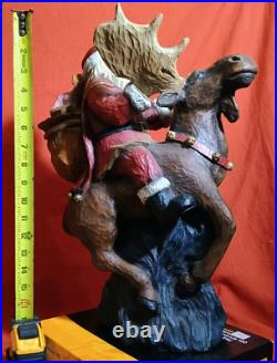 Big Sky Carvers Large Christmas Santa Rocky Mtn. Reindeer by Stuart Bond