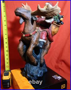 Big Sky Carvers Large Christmas Santa Rocky Mtn. Reindeer by Stuart Bond