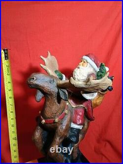 Big Sky Carvers Large Christmas Santa Rocky Mtn. Reindeer by Stuart Bond