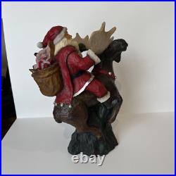 Big Sky Carvers Large Christmas Santa Rocky Mtn. Reindeer by Stuart Bond