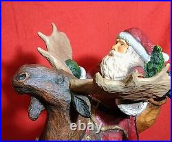 Big Sky Carvers Large Christmas Santa Rocky Mtn. Reindeer by Stuart Bond