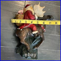 Big Sky Carvers Large Christmas Santa Rocky Mtn. Reindeer by Stuart Bond