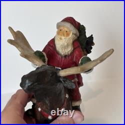 Big Sky Carvers Large Christmas Santa Rocky Mtn. Reindeer by Stuart Bond