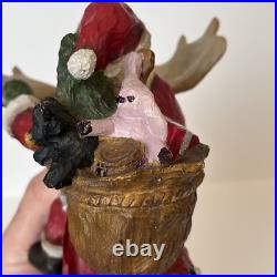 Big Sky Carvers Large Christmas Santa Rocky Mtn. Reindeer by Stuart Bond