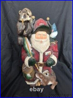 Big Sky Carvers Large Santa Fishing Buddies Signed Numbered A0460 21 Outdoor