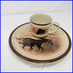Big Sky Carvers Lodge Stoneware Collection Wild Horse II Dinnerware 26 piece Set