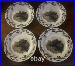 Big Sky Carvers Lodge Stoneware Woodland Moose 12-Pc Dinnerware Set