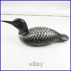 Big Sky Carvers Loon Duck Decoy Wooden Hand Painted Artist Signed Chris May