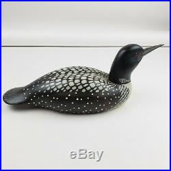 Big Sky Carvers Loon Duck Decoy Wooden Hand Painted Artist Signed Chris May