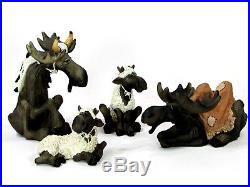 Big Sky Carvers MOOSETIVITY Figurine Set 15Pc Nativity Moose Christmas MIB Rare