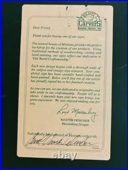 Big Sky Carvers Made In Usa 19x16 Welcome Golfers Hand Made Sign Wood