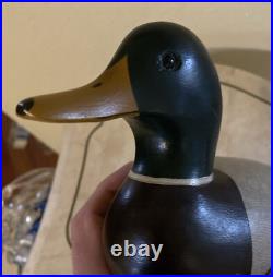 Big Sky Carvers Mallard Duck Decoy Hand Carved Wood Signed Duncan Bullock