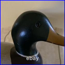 Big Sky Carvers Mallard Duck Decoy Hand Carved Wood Signed Duncan Bullock