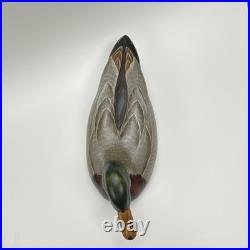 Big Sky Carvers Mallard Duck Decoy Wood Green Brown Gray Black 14 Inch