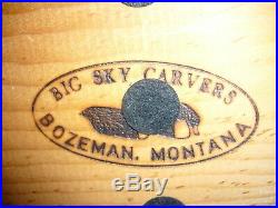Big Sky Carvers Mallard Duck Wood Carved Decoy Signed Briham Stafford