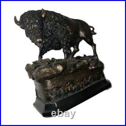 Big Sky Carvers Marc Pierce CU Buffalo Bills Bison Horns Wildlife Prairie Statue