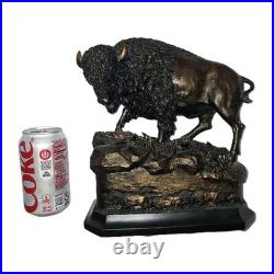 Big Sky Carvers Marc Pierce CU Buffalo Bills Bison Horns Wildlife Prairie Statue