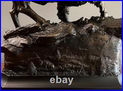 Big Sky Carvers Marc Pierce CU Buffalo Bills Bison Horns Wildlife Prairie Statue