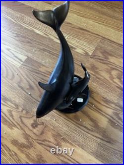 Big Sky Carvers Marc Pierce Signed Orca Sculpture Resin Patina Finish Boxed