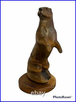 Big Sky Carvers Master's Edition Woodcarving Collection Hand Carved Otter #423