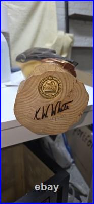Big Sky Carvers Masters Edition Hawk Wood Carving Signed K. W. White 2012