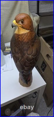 Big Sky Carvers Masters Edition Hawk Wood Carving Signed K. W. White 2012