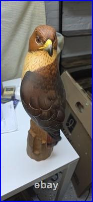 Big Sky Carvers Masters Edition Hawk Wood Carving Signed K. W. White 2012